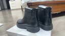 天美意女靴加絨商場(chǎng)同款OL通勤簡(jiǎn)約短靴女時(shí)裝靴時(shí)尚女鞋 黑色 37 曬單實(shí)拍圖