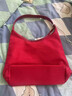 皓娥帆布包紅色托特大容量女包韓版休閑單肩腋下手提包通勤購物袋 紅色 曬單實(shí)拍圖