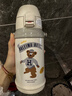 HALEIWA HAPPY MARKET保溫杯直飲不銹鋼寶寶兒童水杯幼兒園大容量吸管杯小學(xué) 舉旗熊一杯三蓋600ml 曬單實(shí)拍圖