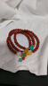 榛橙 復古南紅瑪瑙三圈手串女原創(chuàng  )民族風(fēng)蜜蠟吊墜多圈手鏈節日禮物  三圈南紅手鏈（吊墜隨機）B115 曬單實(shí)拍圖