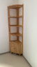 羅森（LUOSEN）全實(shí)木角柜墻角置物架轉角三角柜收納書(shū)柜原木五層 曬單實(shí)拍圖