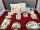 講茗堂鎏999銀茶具整套裝百福陶瓷新年送禮品物長(cháng)輩領(lǐng)導高檔退休實(shí)用 10頭世外桃源（茶壺）-次日達 曬單實(shí)拍圖