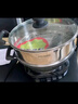 美菱 （MeiLing）電炒鍋全新升級大開(kāi)關(guān)旋鈕定時(shí)多功能電蒸鍋家用大容量鑄鐵電炒蒸煮一體炒菜電火鍋 【全新升級】36cm一鍋一籠（適7-9人）12L 曬單實(shí)拍圖