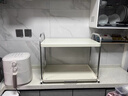咚西微波爐置物架烤箱電飯煲收納架子廚房臺面家用多層多功能置物架 杏仁白32cm【升級抽拉款】 曬單實(shí)拍圖