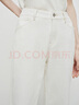 播商場(chǎng)同款白色直筒牛仔褲女高腰氣質(zhì)長(cháng)褲BDS1KD1523 W10雪見(jiàn) S 曬單實(shí)拍圖