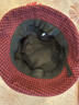 布力潘老太太帽子春秋天女中老年女帽秋冬媽媽毛呢盆帽加厚老奶奶禮帽 酒紅 可調節（布帽里） 曬單實(shí)拍圖