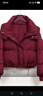 范哲狼短款羽絨服女款2025年冬季最新款加厚寬松連帽小個(gè)子面包服外套 酒紅色 M 120-150斤 曬單實(shí)拍圖