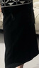 初棉醋酸羊毛松緊腰半身裙女25秋直筒顯瘦針織半裙 黑色 M 曬單實(shí)拍圖