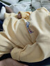 嬰兒睡衣春秋款德絨新生兒連體衣保暖內衣寶寶衣服加絨加厚秋冬季 淺黃色 66cm 曬單實(shí)拍圖
