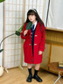Teenie Weenie Kids 小熊童裝25年新秋冬男女童長(cháng)款羊毛混紡呢大衣 紅色 110cm 曬單實(shí)拍圖