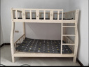 鄰雅軒實(shí)木上下床雙層床兩層高低床雙人床小戶(hù)型兒童床上下鋪木床子母床 原木爬梯【單床+書(shū)架抽屜+床墊】 上鋪寬130下鋪寬150 曬單實(shí)拍圖