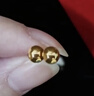 周六福（ZLF）  黃金耳飾女款足金999小金珠耳釘簡(jiǎn)約圓珠耳環(huán) 計價(jià) 1.09g 曬單實(shí)拍圖