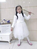 G.DUCKKIDS品牌童裝連衣裙兒童鋼琴演出禮服中大童秋冬女孩花童婚禮女童禮服 白色 140 曬單實(shí)拍圖