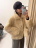 多想余外套秋冬女高級感羊羔絨外套皮毛一體新款小香風(fēng)上衣高端洋氣防風(fēng) 千金日記皮毛一體外套【米黃色】 S 建議80-100斤 曬單實(shí)拍圖