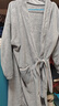 浴巾2025新款長(cháng)袖男款情侶款一對浴袍可穿式速干睡袍可裹洗澡 男款長(cháng)袖灰色【1件】 曬單實(shí)拍圖