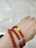 滿(mǎn)色滿(mǎn)肉原礦南紅瑪瑙手鏈櫻桃紅多圈手串柿子紅水晶禮物涼山保山 【收藏級南紅】三圈設計款4毫米 曬單實(shí)拍圖