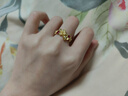 千葉珠寶黃金足金合成紅寶石戒指芳菲桂花雨系列優(yōu)雅女計價(jià) 金重約3.17g 10號/支持多退少補/合成紅寶石總約32分 曬單實(shí)拍圖
