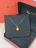中國黃金（CHINA GOLD）蘋(píng)果黃金項鏈女士足金首飾平安果吊墜新年情人節禮物送女友老婆 足金吊墜約0.5g*配銀鏈【甄選禮盒】 曬單實(shí)拍圖