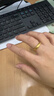 佐卡伊黃金戒指足金999古法素圈戒指情侶對戒婚戒三金生日禮物 曬單實(shí)拍圖
