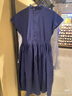MUJI MUJI IDEE 女式 平紋 無(wú)袖連衣裙 女裝裙子夏季 GAD13C4S 藍紫色 L (165/88A) 曬單實(shí)拍圖