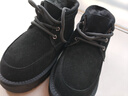 百麗北極光戶(hù)外休閑雪地靴男厚實(shí)保暖棉靴東北靴A1783DD4 黑色 39 曬單實(shí)拍圖