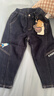 PawinPaw卡通小熊童裝25年秋冬新款男寶寶休閑牛仔褲寬松舒適 D/Indigo深牛仔藍/57 110 曬單實(shí)拍圖