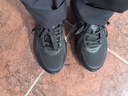 特步男子跑步鞋運動(dòng)鞋輕便減震防潑水革面跑鞋黑色 曬單實(shí)拍圖