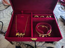 聽(tīng)枝三金首飾盒結婚五金盒定金聘禮黃金婚禮嫁妝訂婚酒紅高級感盒子  三金五金首飾盒 【酒紅色+禮袋】 曬單實(shí)拍圖