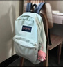 JANSPORT杰斯伯女男學(xué)生休閑旅行電腦簡(jiǎn)約大容量耐用學(xué)院風(fēng)防潑水雙肩書(shū)包 青漾/新款配色 小初高大學(xué)/適用155-180 曬單實(shí)拍圖