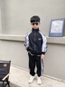 Dudant國際品牌兒童裝男童秋裝套裝春秋2025新款大童運動(dòng)酷帥氣男孩秋季 黑色春秋款 150 cm 曬單實(shí)拍圖