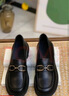 斷碼真皮小皮鞋女鞋平底軟底一腳蹬樂(lè )福鞋平底單鞋 黑色 37 曬單實(shí)拍圖