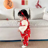 木木屋（mumuwu）品牌童裝周歲禮服女寶寶抓周服中國風(fēng)拜年服加絨保暖百日宴拍照服 紅色 90cm 90碼適合80-90年齡1-2歲左右 曬單實(shí)拍圖
