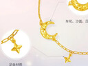 周六福新年禮物黃金手鏈女款浪漫星月夜系列足金車(chē)花碎月手飾 計價(jià) 16+3cm-2.68g 曬單實(shí)拍圖