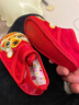 文枝寶寶周歲鞋嬰兒虎頭鞋學(xué)步鞋軟底布鞋重工刺繡布鞋軟底布鞋老虎鞋 寶寶布鞋【鞋內長(cháng)12.5㎝】 曬單實(shí)拍圖