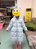笛莎（DEESHA）童裝女童中長(cháng)款羽絨服2025秋冬新款網(wǎng)紗下擺連帽裙式外套女寶寶 粉藍色 150 【充絨量：168.5g】 曬單實(shí)拍圖
