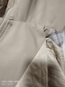 茵曼（INMAN）2025秋冬女裝新款夾棉三防可拆毛領(lǐng)棉服長(cháng)款寬松風(fēng)衣外套 卡其色 M 163-167cm /111-120斤 曬單實(shí)拍圖