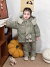 G.duck小黃鴨寶寶羽絨服套裝新款女童兩件套1-5歲嬰兒冬季男兒童款外套 原野綠 【充絨飽滿(mǎn) 抗寒-30度】 80 【建議身高75-85CM】 曬單實(shí)拍圖