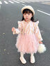 班喜迪女童連衣裙冬裝2026新中式嬰兒公主裙子女寶寶周歲禮服兒童旗袍裙 粉色 110 曬單實(shí)拍圖