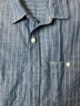 佐丹奴襯衫男新款純棉青年布帥氣通勤正裝單口袋長(cháng)袖襯衫01045105 70藍白條紋-單口袋 XL 曬單實(shí)拍圖