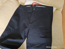七匹狼【彈力抗皺】休閑褲男士秋冬斜紋直筒親膚通勤長(cháng)褲子 黑色 33 曬單實(shí)拍圖