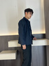 皮爾卡丹（pierre cardin）品牌夾克男士翻領外套春秋新款商務正裝干部茄克衫中年行政裝上衣 008藏青色【春秋款】 XL 曬單實拍圖