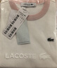 LACOSTE法國鱷魚(yú)女裝25春夏新款拼色純棉修身舒適短袖T恤|TF2432 NFU/白色/粉色拼色 S 36 曬單實(shí)拍圖