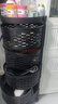 美潮廚房旋轉置物架落地家用客廳零食箱玩具果蔬菜籃多層小推車(chē)收納架 6層【月光黑】置地旋轉款 曬單實(shí)拍圖