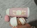 兒童保溫杯吸管水杯子316不銹鋼寶寶運動(dòng)水瓶幼兒園男女小學(xué)生 【一杯三蓋】乖乖兔600ml 曬單實(shí)拍圖