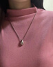 Lnieer銀色水滴長(cháng)款吊墜鈦鋼項鏈女秋冬高級感不掉色長(cháng)款毛衣鏈裝飾配飾 水滴項鏈 曬單實(shí)拍圖