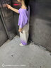 怡菲朵（IFEELDO）女童套裝夏季新款兒童女寶寶衣服寬松庫洛米短袖t恤褲子中小童4歲 紫色套裝 140 曬單實(shí)拍圖