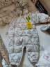 哈尼天空嬰兒羽絨服秋冬外出服冬季嬰幼兒羽絨連體衣寶寶保暖冬裝 簇簇云 80cm 曬單實(shí)拍圖