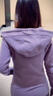 lulu原標瑜伽服Scuba 女士拉鏈連帽衫修身衛衣休閑舞蹈上衣外套 煙霧紫衛衣修身 S 2碼 曬單實(shí)拍圖