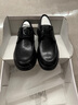 強人加大碼休閑皮鞋輕便透氣系帶款通勤工作男鞋 JDA87096 黑色 45 曬單實(shí)拍圖