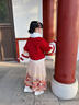 玫初莎漢服女童冬款拜年服兒童仙古風(fēng)小女孩馬面裙加絨加厚中國風(fēng)唐裝 紅+米兒童款祥龍納福 100 【建議身高95cm左右】 曬單實(shí)拍圖